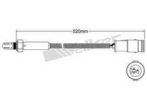 WALKER PRODUCTS 250-23802 lambda jutiklis 
 Išmetimo sistema -> Lambda jutiklis
ERR6729