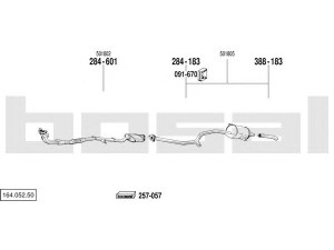 BOSAL 164.052.50 išmetimo sistema 
 Išmetimo sistema -> Išmetimo sistema, visa