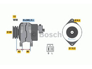 BOSCH 0 986 040 561 kintamosios srovės generatorius 
 Elektros įranga -> Kint. sr. generatorius/dalys -> Kintamosios srovės generatorius
A 003 T 03099, A 3 T 03099, 23100 22J10