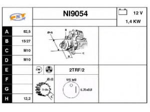 SNRA NI9054 starteris
2330088G00, S114528