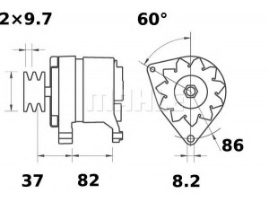 MAHLE ORIGINAL MG 192 kintamosios srovės generatorius
188 590 A1, 3538 542 M91