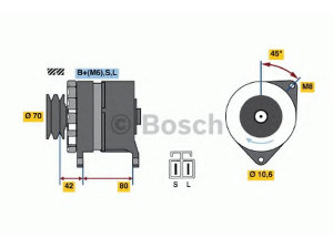 BOSCH 0 986 035 331 kintamosios srovės generatorius 
 Elektros įranga -> Kint. sr. generatorius/dalys -> Kintamosios srovės generatorius
A 002 T 42571, A 002 T 42599, A 2 T 42571