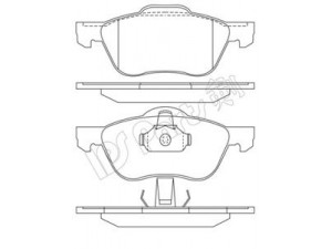 IPS Parts IBD-1174 stabdžių trinkelių rinkinys, diskinis stabdys 
 Techninės priežiūros dalys -> Papildomas remontas
41060-9F525