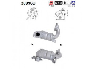 AS 30996D katalizatoriaus keitiklis 
 Išmetimo sistema -> Katalizatoriaus keitiklis
8200293881, 8200293881