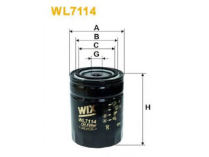 WIX FILTERS WL7114 alyvos filtras 
 Techninės priežiūros dalys -> Techninės priežiūros intervalai
116760603000, 60507213, 71736171