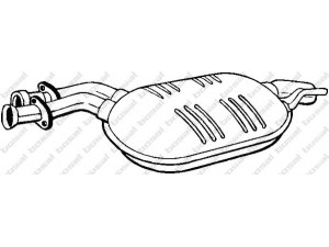 BOSAL 175-121 priekinis duslintuvas 
 Išmetimo sistema -> Duslintuvas
124 490 21 15, 124 491 20 00
