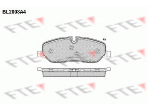 FTE BL2008A4 stabdžių trinkelių rinkinys, diskinis stabdys 
 Techninės priežiūros dalys -> Papildomas remontas
LR019618, SEE500020, SFP500010