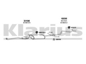 KLARIUS 600402E išmetimo sistema 
 Išmetimo sistema -> Išmetimo sistema, visa