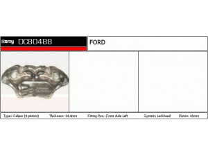 DELCO REMY DC80488 stabdžių apkaba 
 Dviratė transporto priemonės -> Stabdžių sistema -> Stabdžių apkaba / priedai
76VB002B120EC