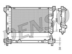 DENSO DRM06010 radiatorius, variklio aušinimas 
 Aušinimo sistema -> Radiatorius/alyvos aušintuvas -> Radiatorius/dalys
4682785, 4682976AC