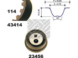 MAPCO 23416 paskirstymo diržo komplektas 
 Techninės priežiūros dalys -> Papildomas remontas
0831 19, 831 R2, 0831.08