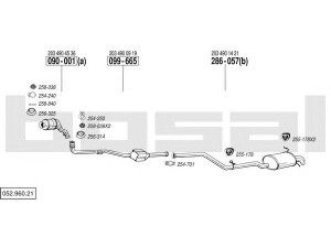 BOSAL 052.960.21 išmetimo sistema 
 Išmetimo sistema -> Išmetimo sistema, visa