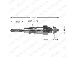 DELPHI HDS240 kaitinimo žvakė 
 Kibirkšties / kaitinamasis uždegimas -> Kaitinimo kaištis
11065-T8201, 11065-T8203