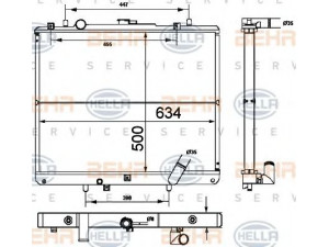 HELLA 8MK 376 787-111 radiatorius, variklio aušinimas 
 Aušinimo sistema -> Radiatorius/alyvos aušintuvas -> Radiatorius/dalys
MR571147, TGA221325571