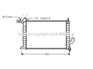 AVA QUALITY COOLING OL2275 radiatorius, variklio aušinimas 
 Aušinimo sistema -> Radiatorius/alyvos aušintuvas -> Radiatorius/dalys
1300178, 1300242, 52492109, 52479093
