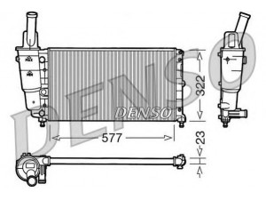 DENSO DRM13004 radiatorius, variklio aušinimas 
 Aušinimo sistema -> Radiatorius/alyvos aušintuvas -> Radiatorius/dalys
46517926