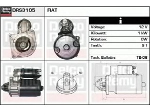 DELCO REMY DRS3105 starteris 
 Elektros įranga -> Starterio sistema -> Starteris
5968605