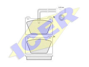 ICER 180356 stabdžių trinkelių rinkinys, diskinis stabdys 
 Techninės priežiūros dalys -> Papildomas remontas
GBP90258, GBP90273, GBP90291, GBP90306