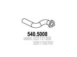 ASSO 540.5008 išleidimo kolektorius 
 Išmetimo sistema -> Išmetimo vamzdžiai
201750700, 22131300