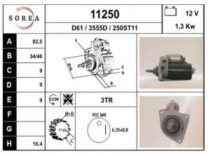 EAI 11250 starteris 
 Elektros įranga -> Starterio sistema -> Starteris