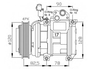 NRF 32449G kompresorius, oro kondicionierius 
 Oro kondicionavimas -> Kompresorius/dalys
0K55261450B, 0K55261450C, 0K56E61450