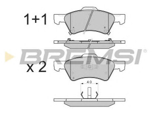 BREMSI BP3222 stabdžių trinkelių rinkinys, diskinis stabdys 
 Techninės priežiūros dalys -> Papildomas remontas
05019803AA, 05019804AA, 05101857AA