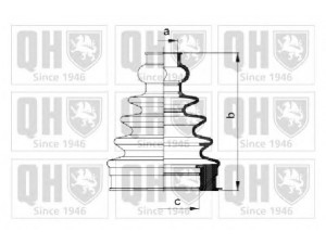 QUINTON HAZELL QJB1037 gofruotoji membrana, kardaninis velenas 
 Ratų pavara -> Gofruotoji membrana
1J0 498 201G, 8E0 498 201B, 46 307 840