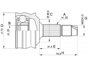 OPEN PARTS CVJ5064.10 jungčių komplektas, kardaninis velenas 
 Ratų pavara -> Sujungimai/komplektas
0007647245, 0007720510, 0007736915