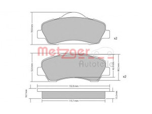 METZGER 1170690 stabdžių trinkelių rinkinys, diskinis stabdys 
 Techninės priežiūros dalys -> Papildomas remontas
16 086 913 80, 16 086 913 80, 16 106 992 80