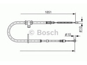 BOSCH 1 987 477 862 trosas, stovėjimo stabdys 
 Stabdžių sistema -> Valdymo svirtys/trosai
MR205491