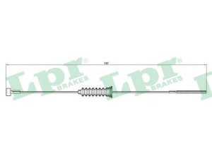 LPR C0587B trosas, stovėjimo stabdys 
 Stabdžių sistema -> Valdymo svirtys/trosai
522409, 90495463