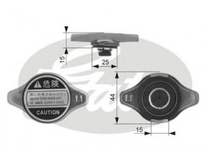 GATES RC126 radiatoriaus dangtelis