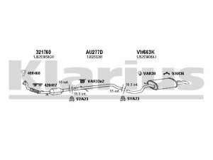 KLARIUS 931183U išmetimo sistema 
 Išmetimo sistema -> Išmetimo sistema, visa