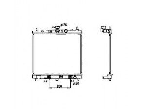 NRF 53477 radiatorius, variklio aušinimas 
 Aušinimo sistema -> Radiatorius/alyvos aušintuvas -> Radiatorius/dalys
21460AX000, 21460AX200