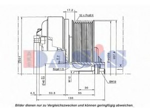 AKS DASIS 851258N magnetinė sankaba, oro kondicionieriaus kompresorius