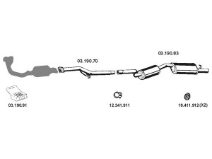 EBERSPÄCHER 032061 išmetimo sistema 
 Išmetimo sistema -> Išmetimo sistema, visa