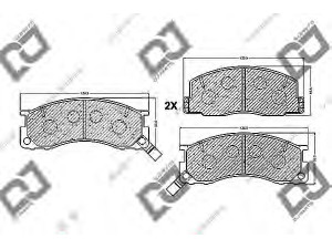 DJ PARTS BP1144 stabdžių trinkelių rinkinys, diskinis stabdys 
 Techninės priežiūros dalys -> Papildomas remontas
AY040-TY024, AY040TY024, 04465-28030