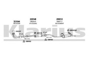 KLARIUS 930696E išmetimo sistema 
 Išmetimo sistema -> Išmetimo sistema, visa