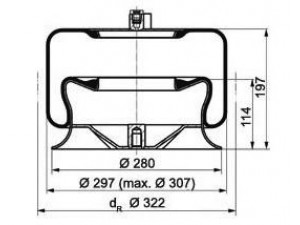 PE Automotive 084.260-11A dėklas, pneumatinė pakaba
942 320 02 17, 942 327 04 01