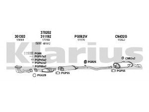 KLARIUS 180452U išmetimo sistema 
 Išmetimo sistema -> Išmetimo sistema, visa