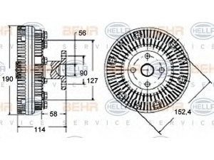 HELLA 8MV 376 758-551 sankaba, radiatoriaus ventiliatorius 
 Aušinimo sistema -> Radiatoriaus ventiliatorius
51.06630.0060, 51.06630.0065