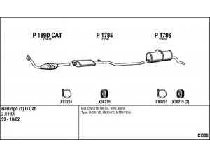 FENNO CI300 išmetimo sistema 
 Išmetimo sistema -> Išmetimo sistema, visa