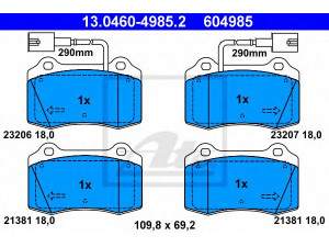 ATE 13.0460-4985.2 stabdžių trinkelių rinkinys, diskinis stabdys 
 Techninės priežiūros dalys -> Papildomas remontas
77362239, 9949509, 9949533