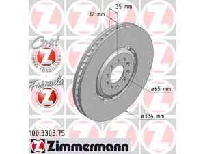 ZIMMERMANN 100.3308.75 stabdžių diskas 
 Stabdžių sistema -> Diskinis stabdys -> Stabdžių diskas
1J0 615 302 A, 8N0 615 302 B