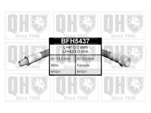QUINTON HAZELL BFH5437 stabdžių žarnelė 
 Stabdžių sistema -> Stabdžių žarnelės
46 454 474