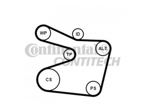 CONTITECH 6PK1555K1 V formos rumbuotas diržas, komplektas 
 Techninės priežiūros dalys -> Techninės priežiūros intervalai