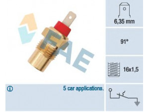 FAE 35101 temperatūros jungiklis, aušinimo skysčio įspėjimo lemputė 
 Aušinimo sistema -> Siuntimo blokas, aušinimo skysčio temperatūra
KK150-18-840