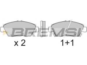 BREMSI BP2546 stabdžių trinkelių rinkinys, diskinis stabdys 
 Techninės priežiūros dalys -> Papildomas remontas
06450S5AE50, 06450S5AG00, 45022504V10