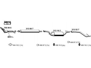 ERNST 030347 išmetimo sistema 
 Išmetimo sistema -> Išmetimo sistema, visa