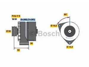 BOSCH 0 120 468 058 kintamosios srovės generatorius 
 Elektros įranga -> Kint. sr. generatorius/dalys -> Kintamosios srovės generatorius